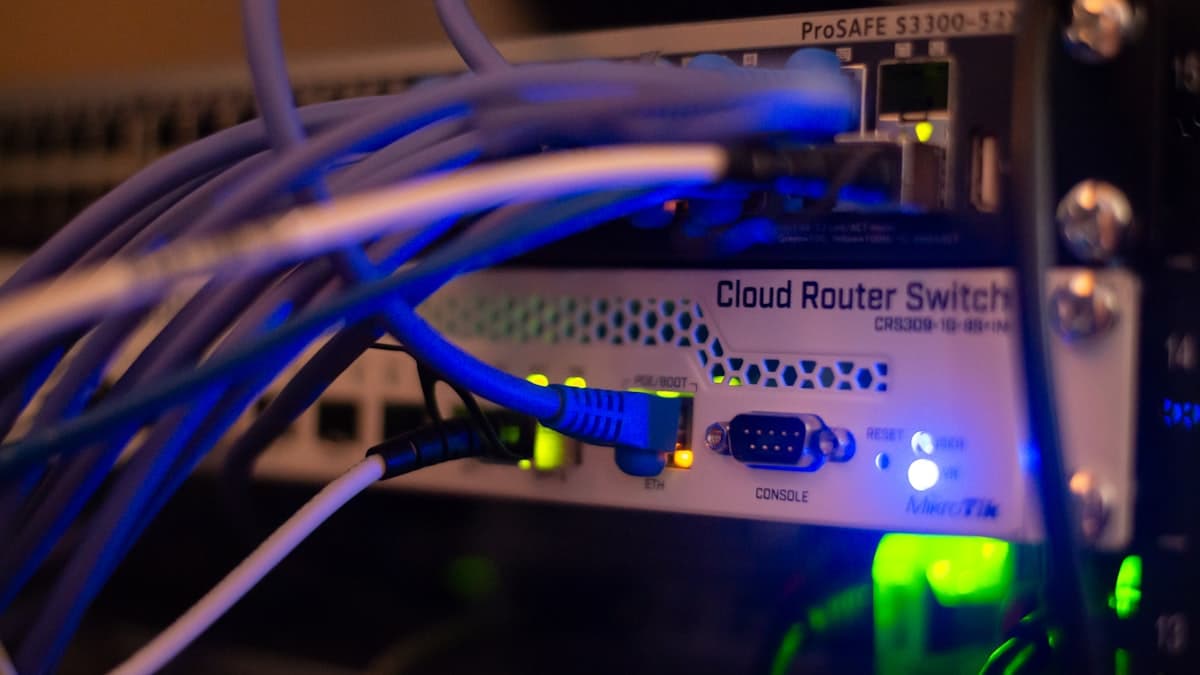 Network switch with cables